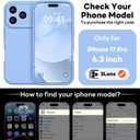 Vooii Magnetic for iPhone 17 Pro Case, Compatible with Magsafe (Premium Liquid Silicone) (Integrated Camera Control Button) Full Body Protective Anti-Scratch Microfiber Lining 6.3", Light Blue