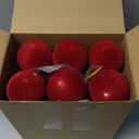 Liliful 24 Pcs Large Christmas Velvet Beads Garland for DIY Craft Flocking Ball Christmas Tree Ornament Hanging Beads for Xmas Tree Fireplace Decoration Holiday Supplies (Burgundy)