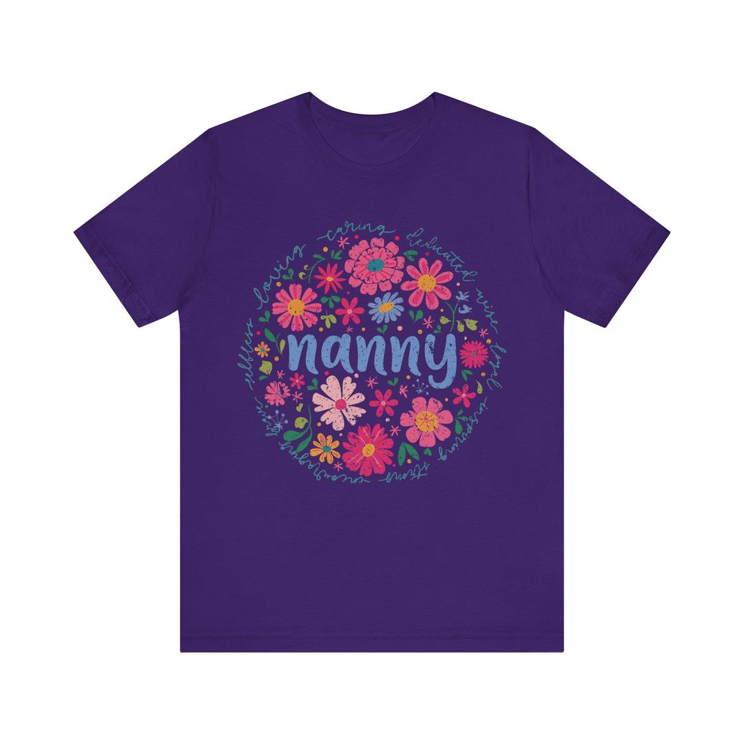 My Favorite People Call Me Nanny Mothers Day Girly Women T-Shirt, L, Purple