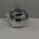 Rubbermaid Brilliance Glass Food Storage Containers, 3.2 Cup, Set of 4, BPA-Free, Leak-Proof, Clear