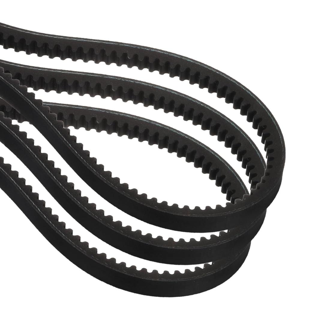uxcell 3 Pcs AX41 EPDM V-Belt, Raw Edge Cogged Industrial Rubber V Belt 1/2" Width x 41" Inside Circumference