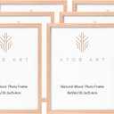 ATOBART 8x10 Picture Frames Solid Wood, 6 Pack OAK Photo Frame Set with Real Glass Cover, Natural Wood Color Frames, for Wall Mounting or Tabletop Display