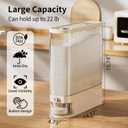 Rice Bucket, 22 lb. Multigrain Can, Visually Sealed Moisture-Proof Rice Storage Container with Measuring Cup, Large Bore Food Grade Grain Dispenser, BPA Free rice dispenser, 14.4 inches
