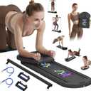 Pilates Board Pilates Reformer Set,15-in-1Pilates Board for Home Workout, Pilates Reformer Set for Core, Balance and Strength Training, Pilates Board for Women and Beginners
