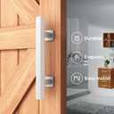 EaseLife 12" Stainless Steel Sliding Barn Door Handles and Pulls,Double Sided Hardware Set,Heavy Duty,Brushed Finish,Anti-Rust Anti-Corrosion,Easy Install