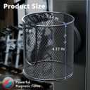 Magnetic Cup Holder, Fully Covered Anti-Fall Magnetic Drink Holder, Cup Caddy, N38 Super Magnet Cup Holder for Tractor Mower School Bus on Ferrous Metal Surface, 3.54" Inner Diameter(1 Pack Black)