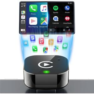 2026 Upgraded 2-in-1 Wireless CarPlay Adapter for iPhone & Android Auto, Plug and Play, Convert Wired to Wireless, Fast Auto-Connect & No Latency, USB-A/USB-C for 98% Factory Wired Cars