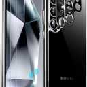 Red2Fire for Samsung Galaxy S24 Ultra Case, [2Pcs Screen Protector]+[2Pcs Lens Protector][Crystal Clear][No-Yellowing][Anti-Scratch][Mil-Grade Shockproof] Full Body Protection Phone Case 5G,Clear