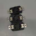 T Tulead 3 Pcs NEMA L16-30R 30A 480V 3 Pole 4 Wire Flush Mounting Locking Receptacle Industrial Grade Heavy Duty,Black