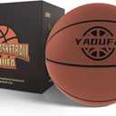 Silent Basketball Size 7 (29.5") 600G Real Basketball Feel 2025 Material Upgrade New Indoor Foam Silent Training Ball High Bounce for Quiet Dribbling and Indoor Training (brown)