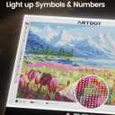 ARTDOT A2 LED Light Pad for Diamond Painting USB Powered Light Board Kit, Adjustable Brightness with 12 Angles Stand and Clips