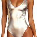Women Shiny Swimsuis Bikini Bathing Suit, Size L