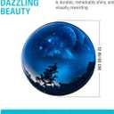12 Inch Stainless Steel Gazing Ball, Blue Mirror Sphere for Garden Décor