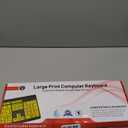 Large Print Computer Keyboard, Wired USB High Contrast Keyboard with Oversized Print Letters for Visually Impaired Low Vision Individuals (Yellow+Black)