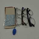 CCVOO 3 Pack Reading Glasses Blue Light Blocking, Retro Semi Rimless Readers for Men Women, Round Eyewear Filter UV400 (C1 Matte Black Silver/Clear Silver/Tea Gold) +1.25