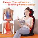 Back Massager for Chair with Heat, 8-Motor Vibration Massage Chair Pad with Heated Neck Pillow, 5 Modes and 3 Intensities for Office Chair, Sofa and Recliner