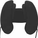 Neck Pillow Airplane, Noise Canceling Design for Better Sleep, Airplane Travel Essentials Memory Foam-Adult-Adjustable, Ideal for Travel, Trains, Cars, Home Office Napping(Black, Small Size)