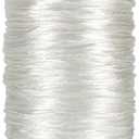 Tenn Well Satin Rattail Cord,295 Feet 2mm Nylon String for Macrame Bracelets, Necklaces, Jewelry Making, Beading, Arts and Crafts (White)