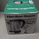 Hamilton Beach Electric Tea Kettle, Water Boiler & Heater, 1.7 Liter, Cordless Serving, 1500 Watts for Fast Boiling, Auto-Shutoff and Boil-Dry Protection, Stainless Steel (40880)