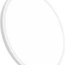 20 Inch Large LED Flush Mount Ceiling Light, 40W,4350LM, 3000K/4000K/6000K CCT Selectable,0.98inch Super Slim Low Profile Round Flat Panel Light for Bedroom, Kitchen, Hallway(White)
