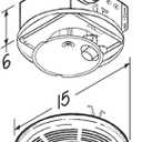 Broan-NuTone 750 Round Fan and Light Combo for Bathroom and Home, White Grille with Glass Lens, 100-Watts, 3.5 Sones, 100 CFM
