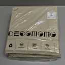 DECOMOMO Storage Bins, Cube Storage Bin with Labels, Fabric Storage Cubes for Shelves (10.5" x 11" / 6pcs, Beige)