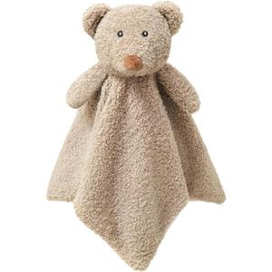 Baby Brown Teddy Bear Soft Stuffed Animal Security Blanket, Plush Bear Character Lovey Blanket, Baby Shower/Nursery Gift, Newborn Infant Toddler Snuggle Blankie for Boys Girls, 14 Inches