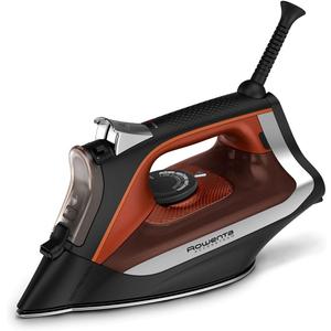Rowenta Iron Steamer for Clothes, Stainless Steel Soleplate Steam Iron, Microsteam Holes, 1700 Watts, Lightweight, Auto-off, Black, DW2360