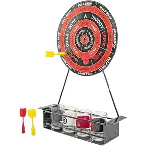 Fairly Odd Novelties Darts Drinking Game - Black - Energize Your Parties with Magnetic Darts & Shots Fun!