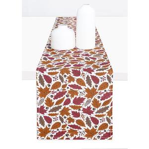 PurpleEssences Maple Leaves Table Runner, 14x90-in Autumn Table Runner for Fall Outdoor & Indoor Party, Thanksgiving Table Runners for Kitchen Dining Table, Fall Garden