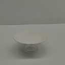 Lallisa 8 Inch Porcelain Wedding Cake Stand for Party White Porcelain Cake Plate Christmas Round Dessert Stand for Baby Shower Birthday Home Decoration