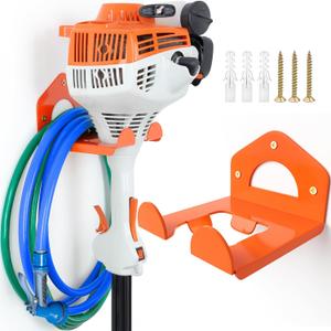 reliahom Garage Organization Weed Eater Hanger, Heavy Duty Garden Tool Organizer Trimmer Rack for Hedge Trimmer, Garden, Garage Wall, Shed, 1 Pack