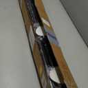 Tension Curtain Rod 51-126 Inch, Long Curtain Rod No Drilling for Window or Bathroom, Outdoor Curtain Rods for Patio Tension Rods, Easy to Install, Never Rust, Rod Diameter 1.26 Inches - Black