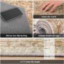 Washable 2x3 Entryway Rug, Boho Non-Slip Door Mat Vintage Distress Small Rugs for Kitchen Nursery Office Bedroom, 0.3" Neutral Oriental Throw Carpet with Cushioning Pad, Brown/Multi, C1