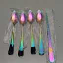 Grapefruit Spoons & Knife Set, Stainless Steel Utensils With Serrated Edge & Thick Gauge Handle, Rainbow Kitchen Tool, Non-stick Plating for Kiwi, Dessert, Apple (5 PCS)