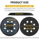 Sander Pad Replacement for Dewalt, 2 Pack 5" 8 Hole Hook and Loop Orbital Sander Pad Compatible with DeWalt DWE6421 6421K DWE6423 6423K DCW210B Random Orbital Sanders (4 Screw Holes)