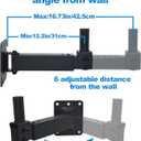 Heavy Duty Speaker Wall Mount,Adjustable Tilt & Swivel Wall Mount Brackets for Professional Audio PA Speakers,Hold up to 100lbs DX-329 (2 Packs Black)