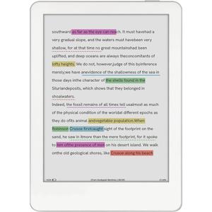 (likebook) Ebook reader[M6C],6”Kaleido E-ink Color Screen+ Quad core Cortex A55, 1.8GHz CPU + 3GB RAM+ 32GB Memory、Android 11、Wifi、Blutooth、support Micro SD/TF card, White
