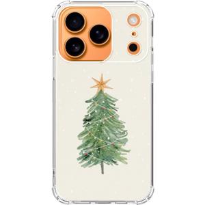 Watercolor Christmas Tree Phone Case Compatible with iPhone 17 Pro Max, Aesthetic Christmas Phone Case for iPhone 17 Pro Max