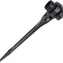 Elecbee Scaffold Podger Ratchet Spanner Ratchet Wrench Scaffold Double Ratchet Multifunctional Socket Wrench Site Ratcheting Scaffold Tools Long Handle Bar Hammer for Construction Works (19-24mm)