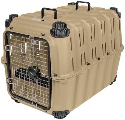 Mammoth Guardian Dog Kennel 36" Heavy Duty Travel & Outdoor Crate for Puppies, Small, Medium & Large Dogs, Secure 3 Bolt Lock, Adventure Ready for Hunting, Camping & Offroad – Desert Sand Tan  24"L x 26.4"W x 36.9"H