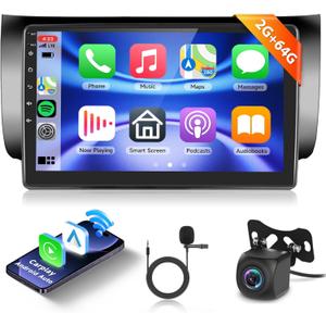 16EQ 2G 64G for Nissan Sentra 2013 2014 2015 2016 2017 Radio Car Stereo with Wireless Carplay Android Auto 10.1inch 1080P Touchscreen with Bluetooth FM/RDS WiFi GPS 28UIs Mirror Link Backup Camera