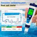 YINMIK Digital Pool Salt Tester & pH Meter, 5 in 1 Salinity Meter for Salt Water Pool, Hot Tub & Aquarium, EC TDS Temperature Tester, Professional High Accuracy