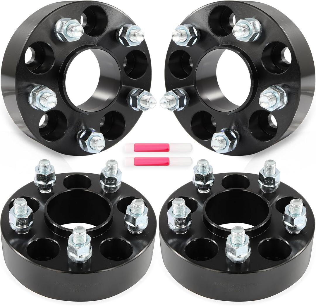 SCITOO 4Pcs Wheel Spacers 1.5" 5x110 Bore 65.1mm Studs 12x1.5 5Lug Wheel Spacers Adapters Fit for for Chevrolet for Malibu for Chevrolet HHR for Chevrolet Cobalt for Cadillac Catera for Pontiac G5