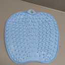 BESKAR Larger Foot Scrubber Mat with Non-Slip Suction Cups- Cleans, Smooths, Exfoliates & Massages Without Bending, Circulation & Soothes Tired Feet, Great for Shower or Bathtub (Blue)