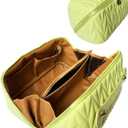 Travel Makeup Bag for Women, Large Capacity Cosmetic Bags for Girls, Compact Pouch Make up Organizer, Waterproof Toiletry Bag with Divider and Handle (Green)