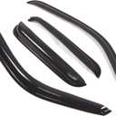 Tuningpros Window Visor Compatible With 1999-2006 Silverado 1500 EXT Cab, DGWV2-049 Outside Mount Deflector Rain Guard Dark Smoke, 4 Pcs Set