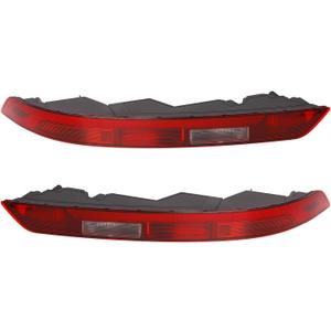 1 Pair Rear Bumper Reflectors Light Stop Brake Tail Lights Compatible With Audi Q5 2018 2019 2020 2021 Replaces 80A945069A 80A945070A AU2800123 AU2801123
