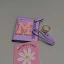 COSHAYSOO Easter Birthday Gifts Initial Wallet for Teenager Girls 8-10 10-12 12-14 14-16 Small RFID Bifold Wallet Travel Purse Unique Preteen Stuff Chenille Letter M Purple (Lavender)