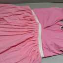 Fisoew Womens Tennis Mini Dress Half Zipper Racerback Athletic Workout Pleated Dresses with Built-in Shorts& Bra Pink XXL
